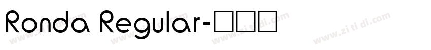 Ronda Regular字体转换